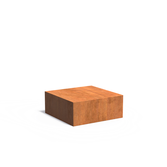 Sockel aus Cortenstahl  | 100 x 100 x 40 cm