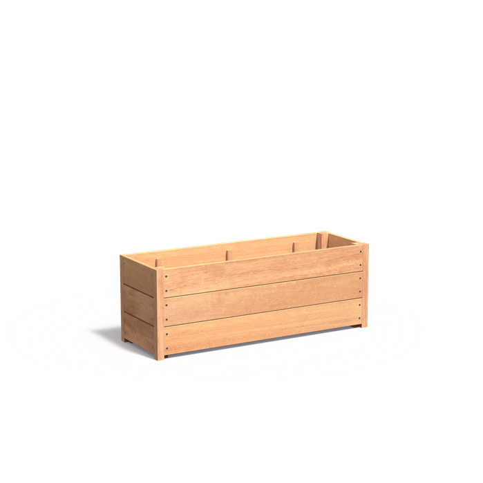 Hartholz Pflanzkübel CARREZ | 120 x 40 x 43,5 cm