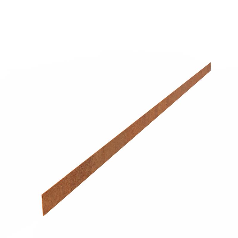 Rasenkante aus Cortenstahl mit gerader Oberkante | 2300 × 2 × 70 mm (Preis pro Stück)