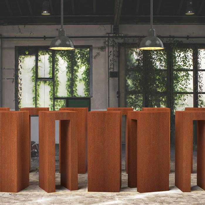 Sockel aus Cortenstahl | 40 x 40 x 40 cm