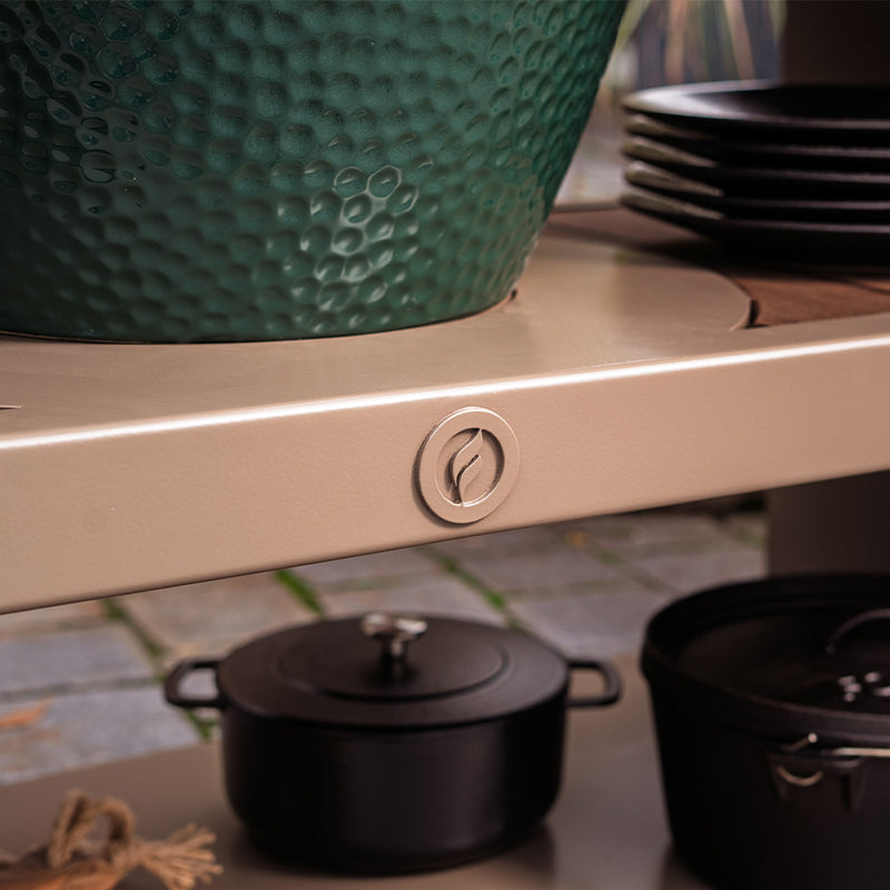 Kamado Station – 2000 x 752 x 927 mm | Außenküche aus Cortenstahl