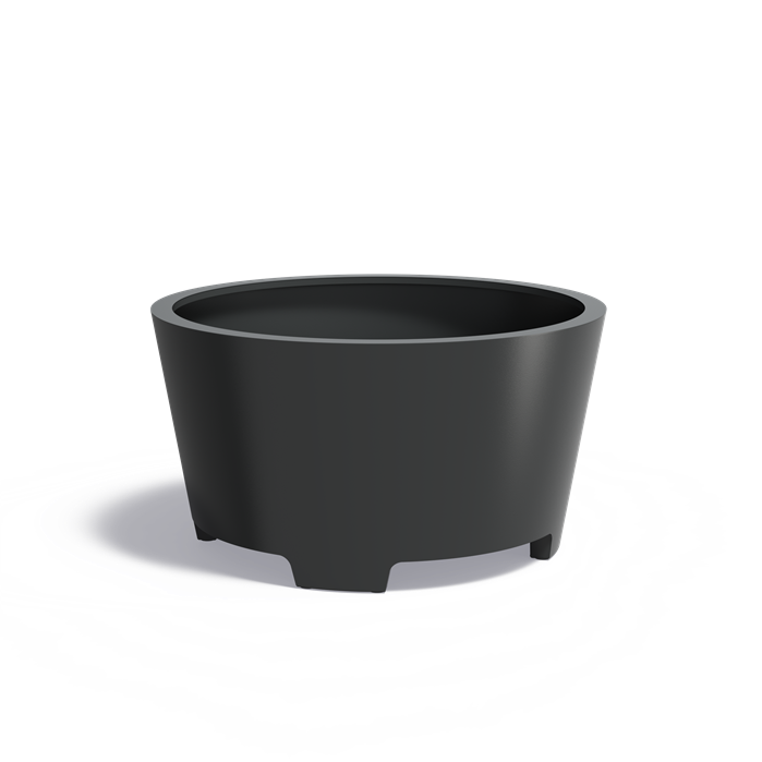 Aluminium plantenbak CONIC met poten