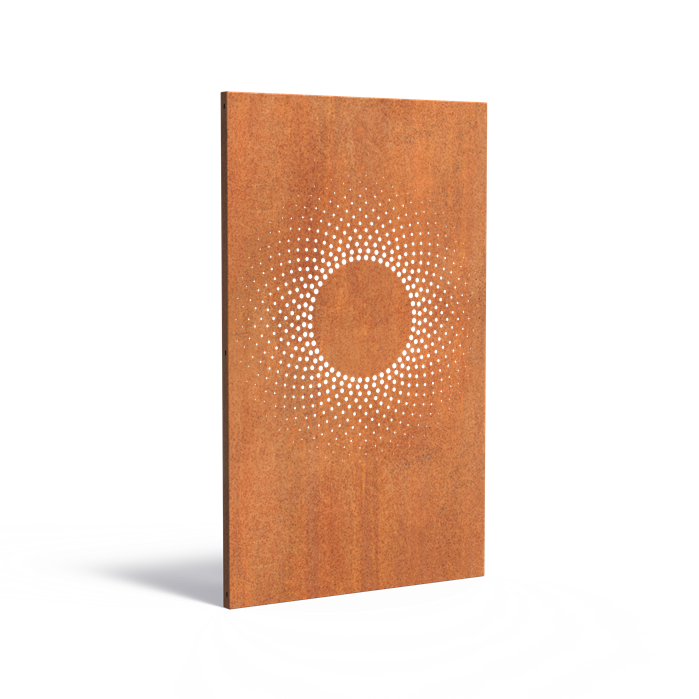 Cortenstahl Sichtschutzpaneel ABSTRACT (CPA2.1) | 110 x 180 cm