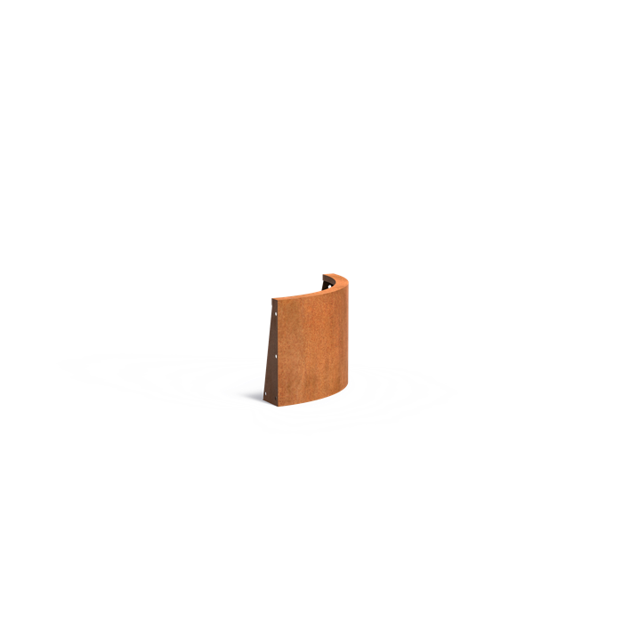 Stützwand aus Cortenstahl – Außenbogen | 50 × 50 × 40 cm