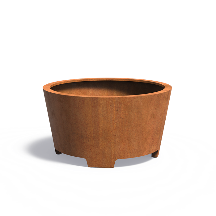 CONIC ø 150 x 80 cm - Cortenstaal plantenbak met poten