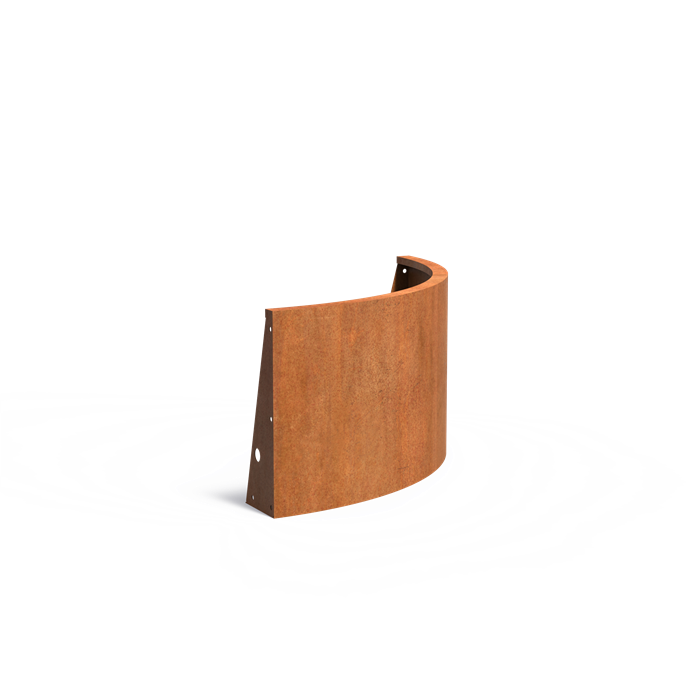 Stützwand aus Cortenstahl – Außenbogen | 100 × 100 × 60 cm