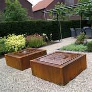 Cortenstaal watertafels vierkant