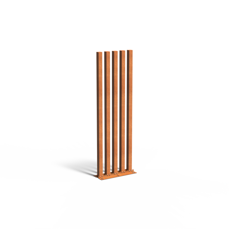 Cortenstaal tuinpalen 300 cm – set van 5 Regular