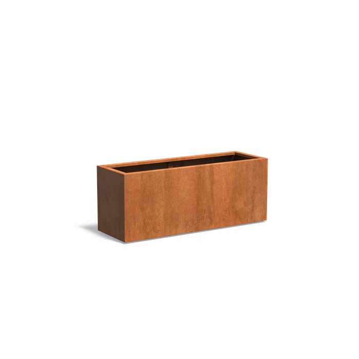 CARREZ 150 x 50 x 60 cm - Cortenstaal plantenbak met bodem