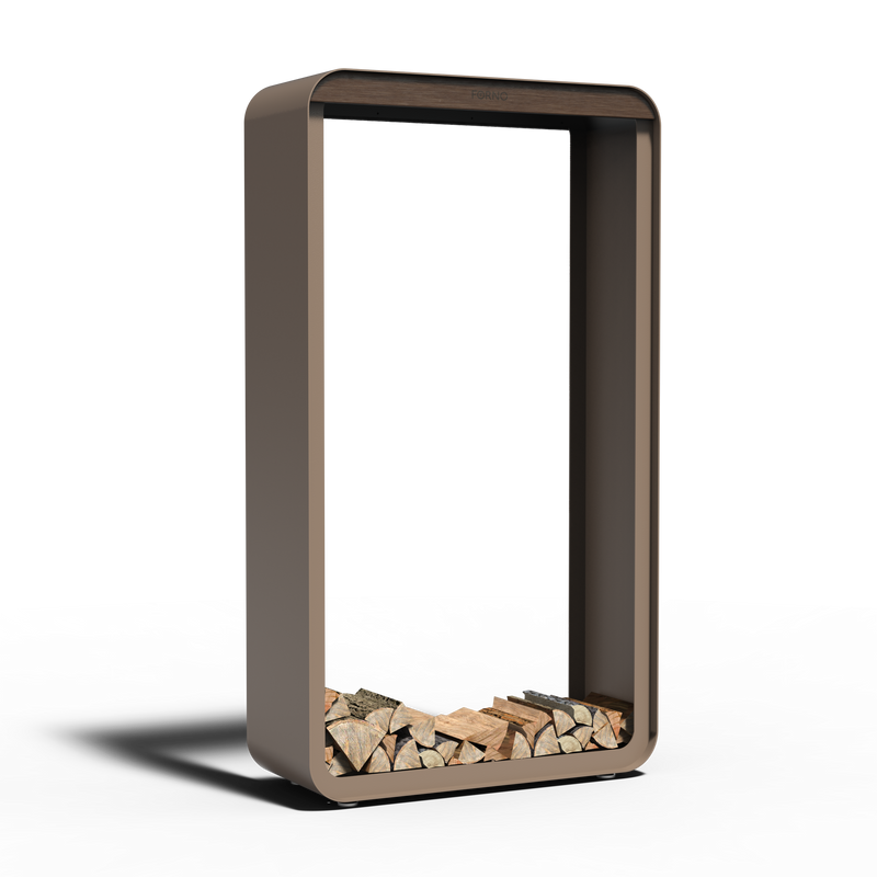 Houtopslag SERRA 100 x 40 x 180 cm - aluminium