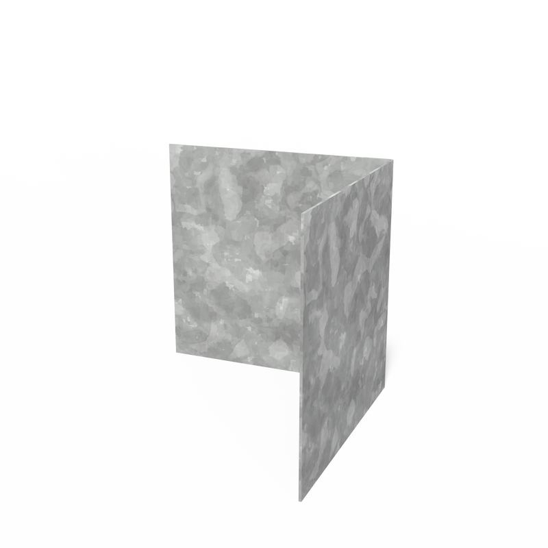 Kantopsluiting verzinkt staal - rechte rand binnenhoek 300x3x290 mm