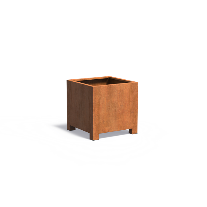 CARREZ met poten 80 x 80 x 80 cm - Cortenstaal plantenbak