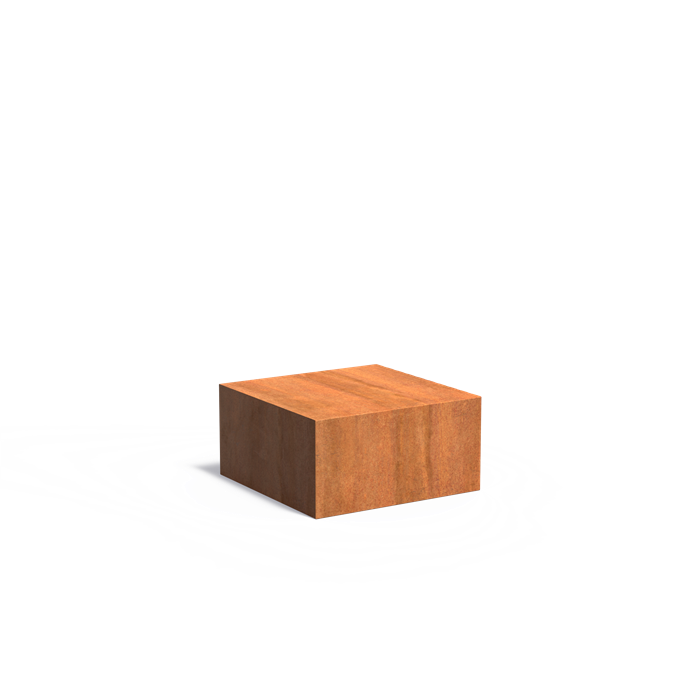 Sockel aus Cortenstahl  | 80 x 80 x 40 cm