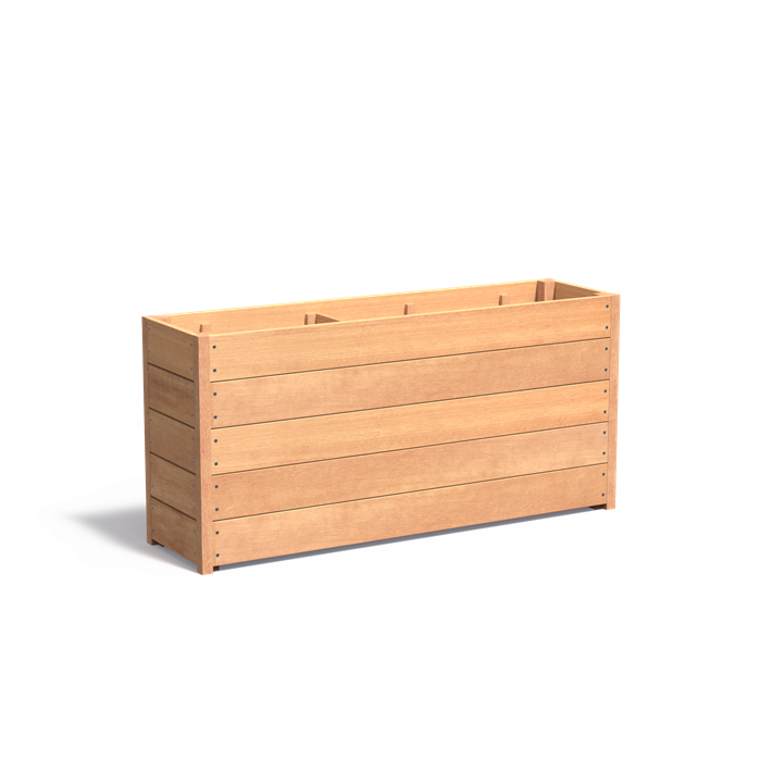 Hartholz Pflanzkübel CARREZ | 150 x 40 x 71,3 cm