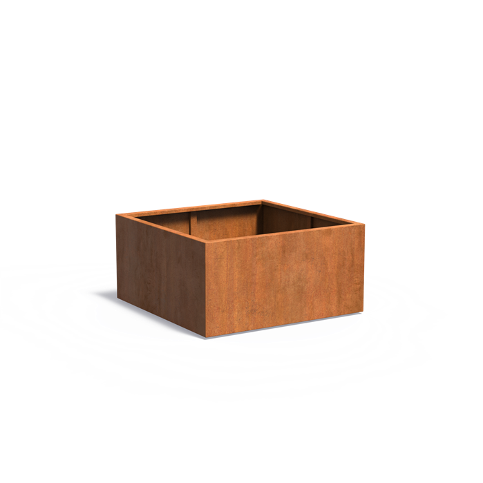 CARREZ 120 x 120 x 60 cm - Cortenstaal plantenbak met bodem