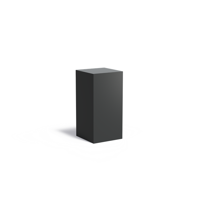 Aluminium Sockel mit Hartholz-Sitzfläche | 50 x 50 x 100 cm