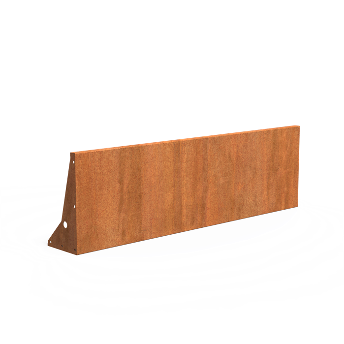 Stützwand aus Cortenstahl – Gerade | 200 × 30 x 60 cm