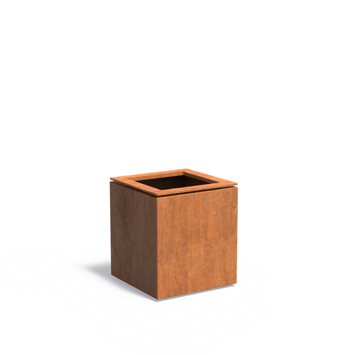 Design Pflanzkübel DOMUS – Cortenstahl | 55 x 55 x 60 cm