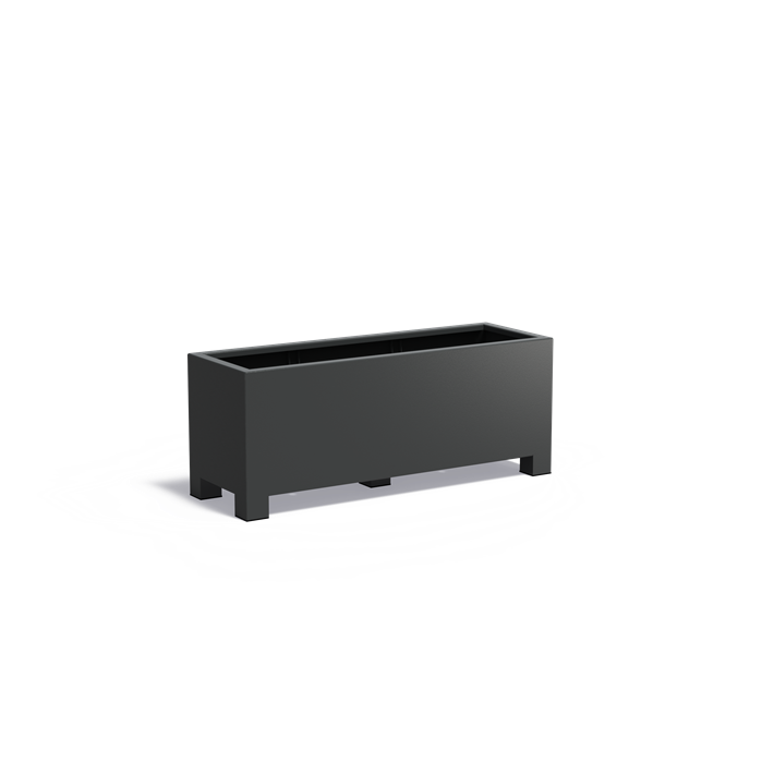 Aluminium Pflanzkübel CARREZ mit Füßen | 150 x 50 x 60 cm