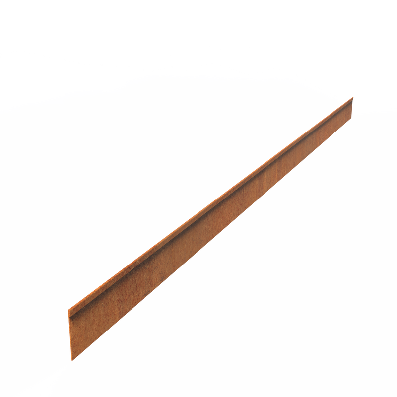 Rasenkante aus Cortenstahl gepresst | 2300 × 2 × 100 mm (Preis pro Stück)