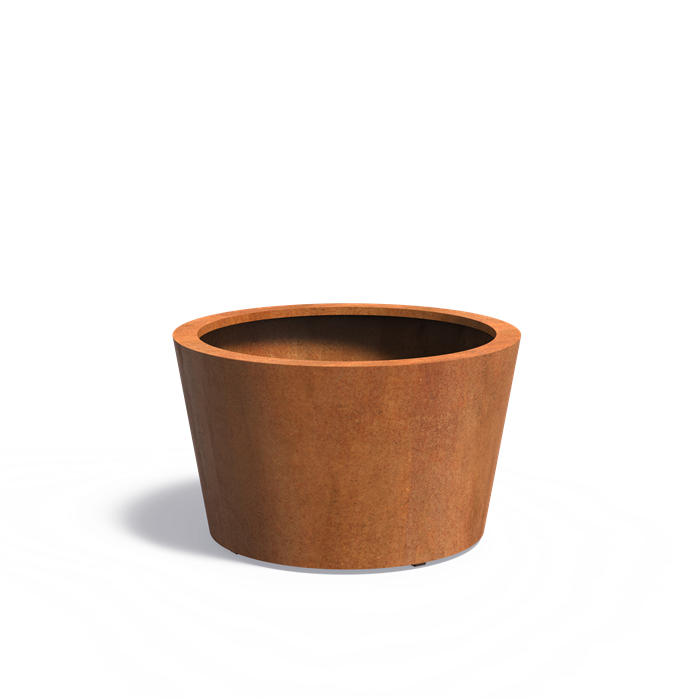 CONIC ø 100 x 60 cm - Cortenstaal plantenbak met poten