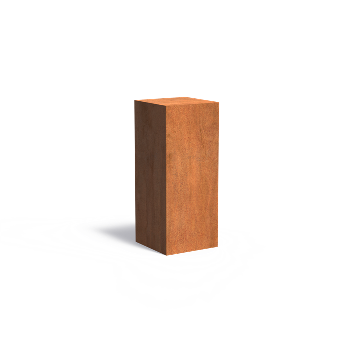 Sockel aus Cortenstahl | 50 x 50 x 120 cm
