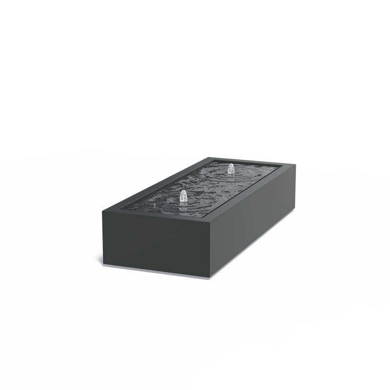 Aluminium watertafel 200 x 80 x 40 cm, incl. LED & pomp