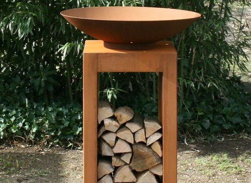 sokkel met schaal corten 